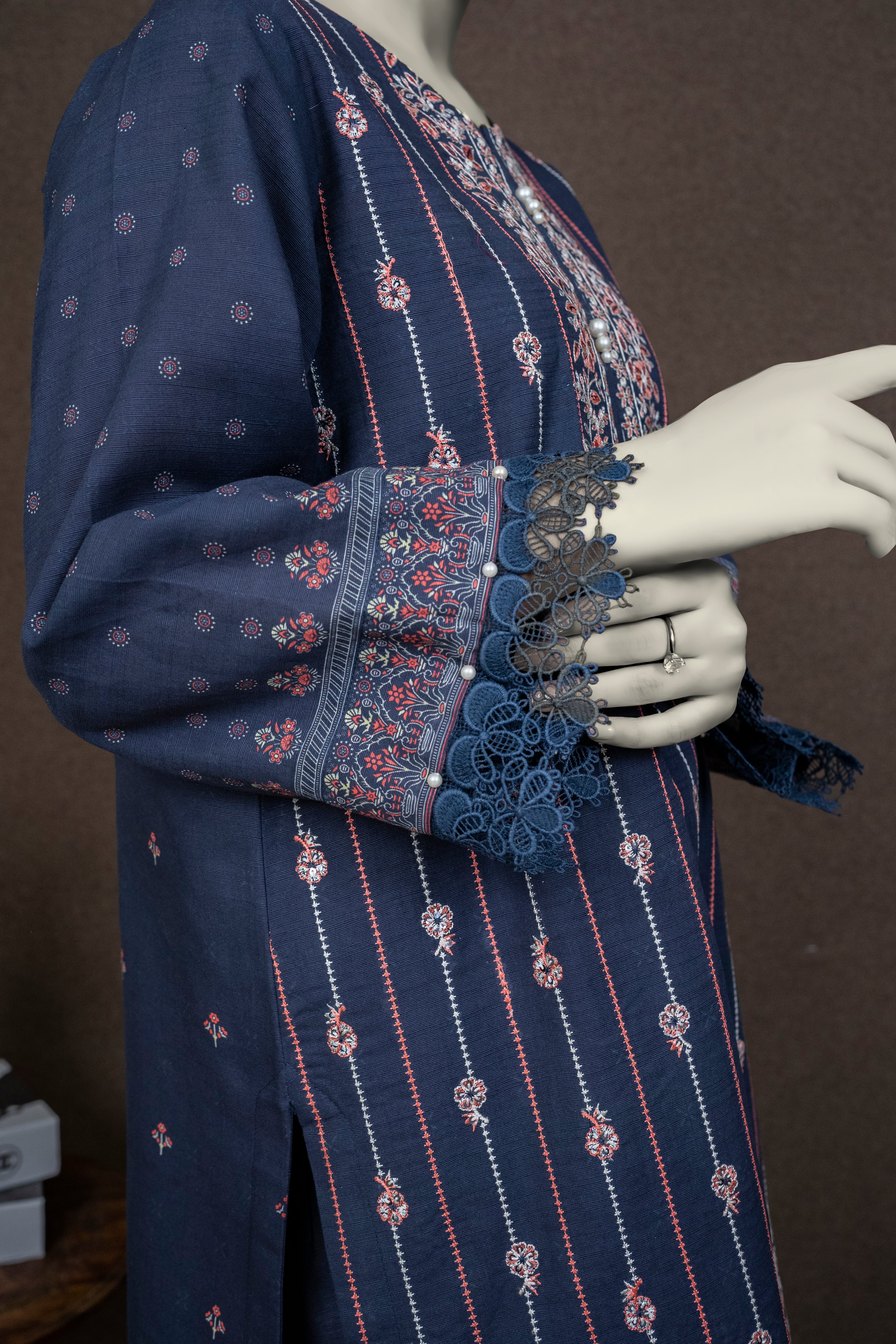NPWE3034 - Printed Embroidered Khaddar (Stitched 3Pc)