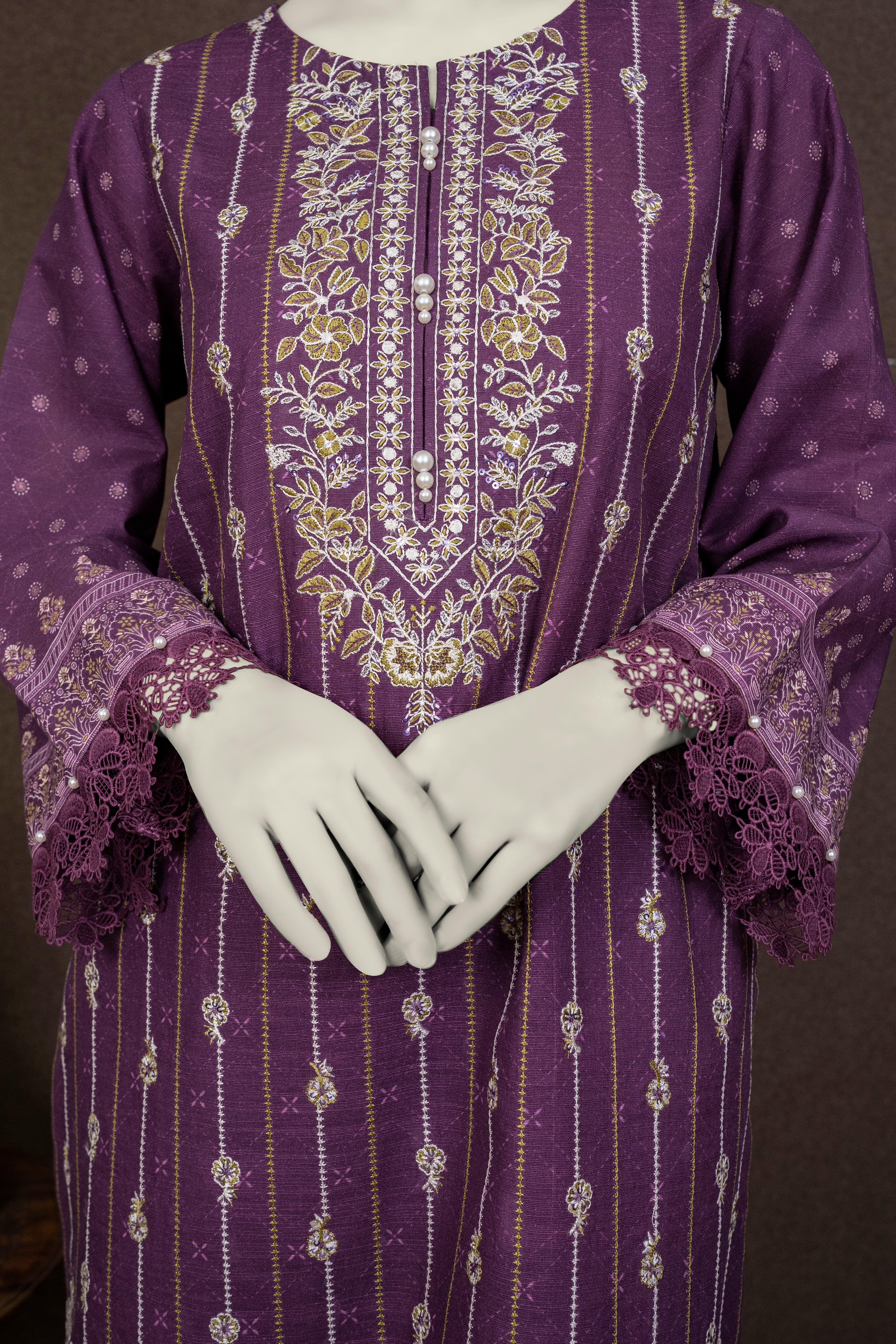NPWE3036 - Printed Embroidered Khaddar (Stitched 3Pc)