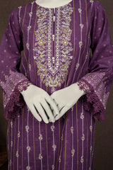 NPWE3036 - Printed Embroidered Khaddar (Stitched 3Pc)