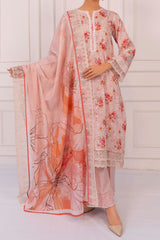 NPSE3153 Printed Embroidered Lawn Suit - 3 Piece