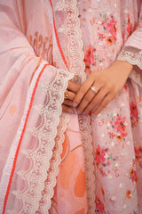 NPSE3153 Printed Embroidered Lawn Suit - 3 Piece