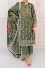NPSE3154 Printed Embroidered Lawn Suit - 3 Piece