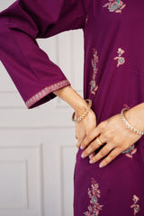 NPSE2065 Embroidered Cambric Suit - Stitched 2 Pc