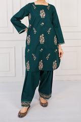 NPSE2066 Embroidered Cambric Suit - Stitched 2 Pc