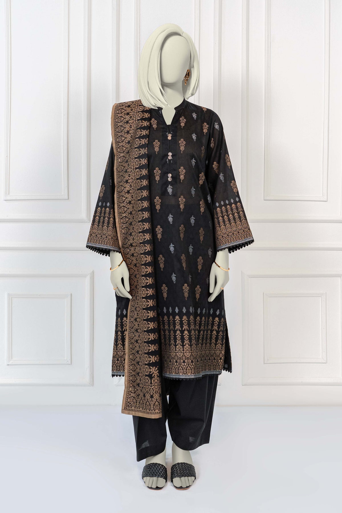 NPSJ3203 Lawn Jacquard - Stitched 3Pc