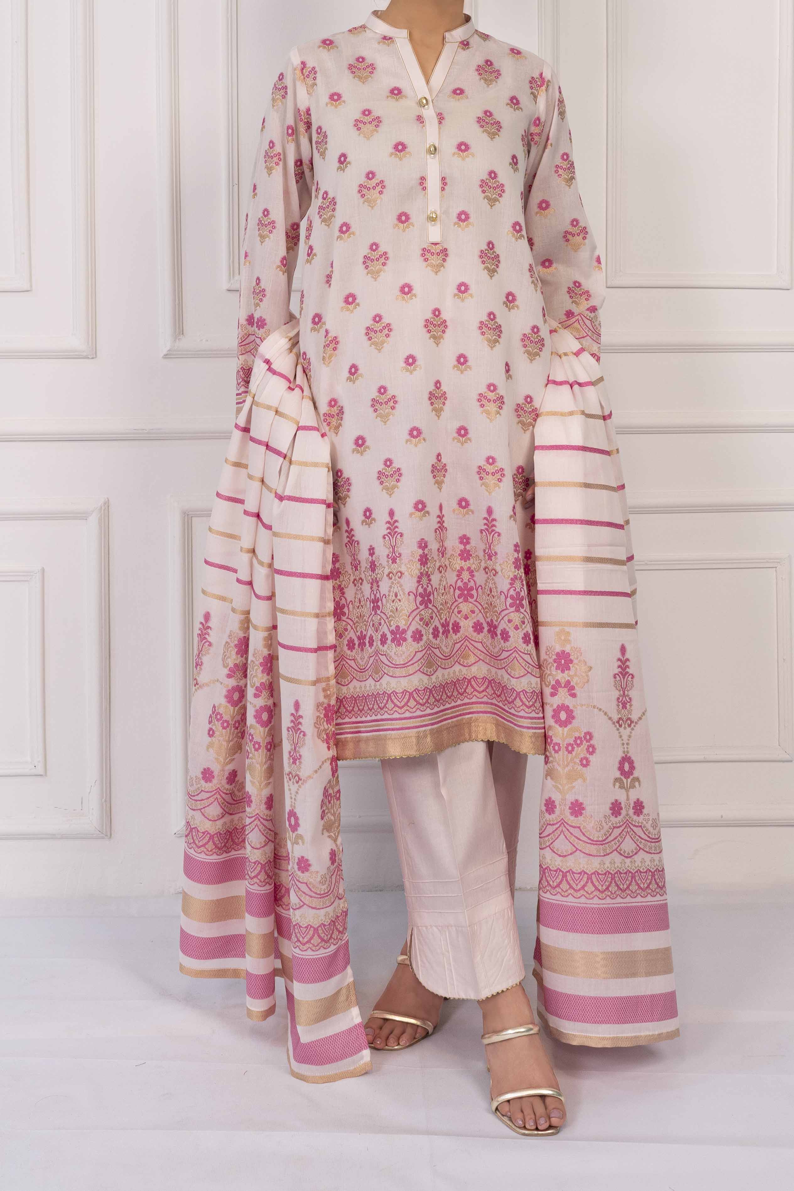 NPSJ3201 Lawn Jacquard - Stitched 3Pc