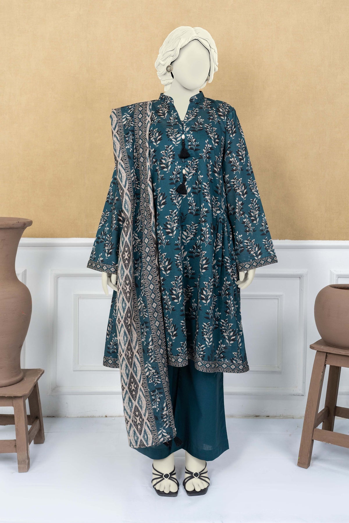 NUSL3223 Printed Lawn Suit - Unstitched 3Pc
