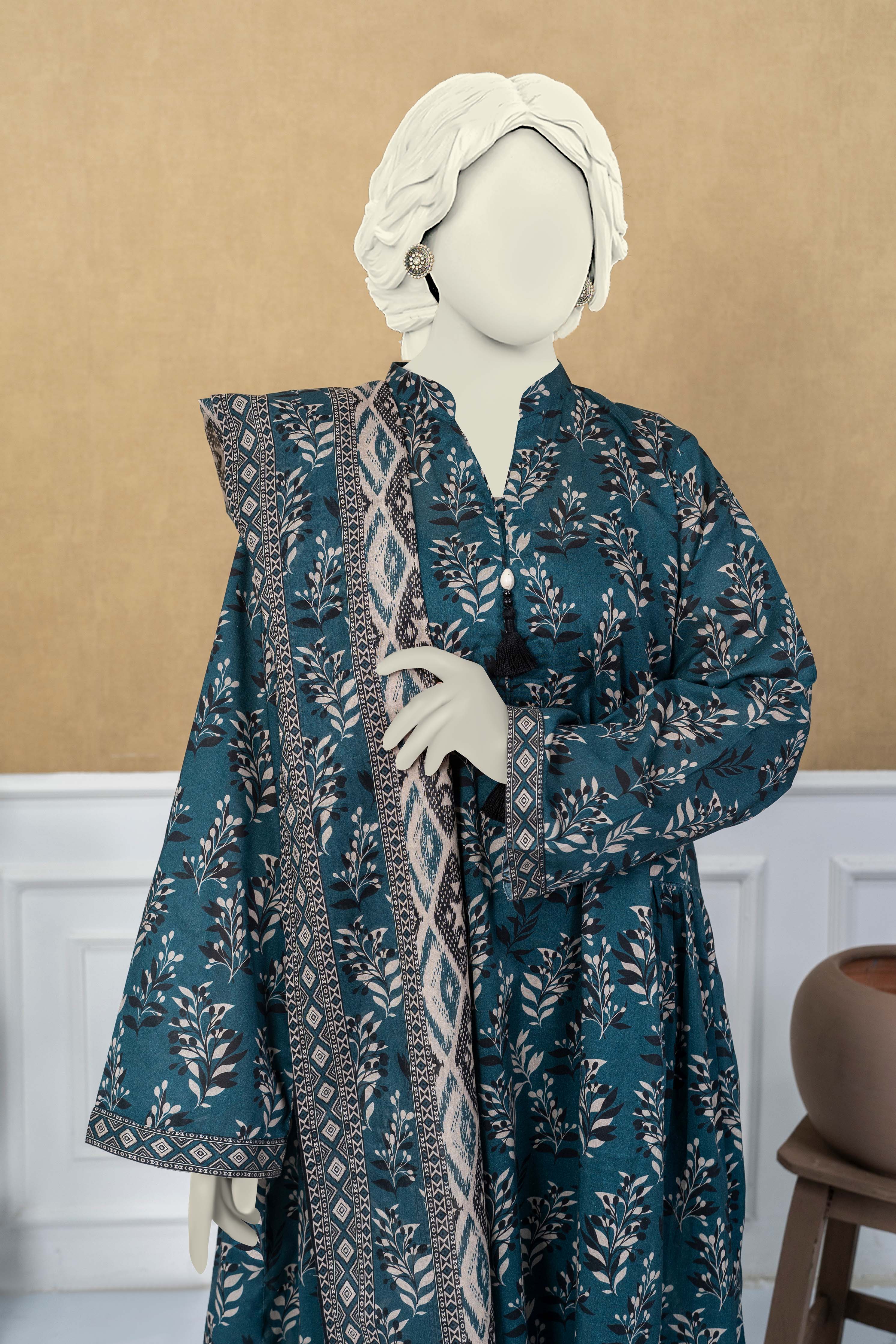 NUSL3223 Printed Lawn Suit - Unstitched 3Pc