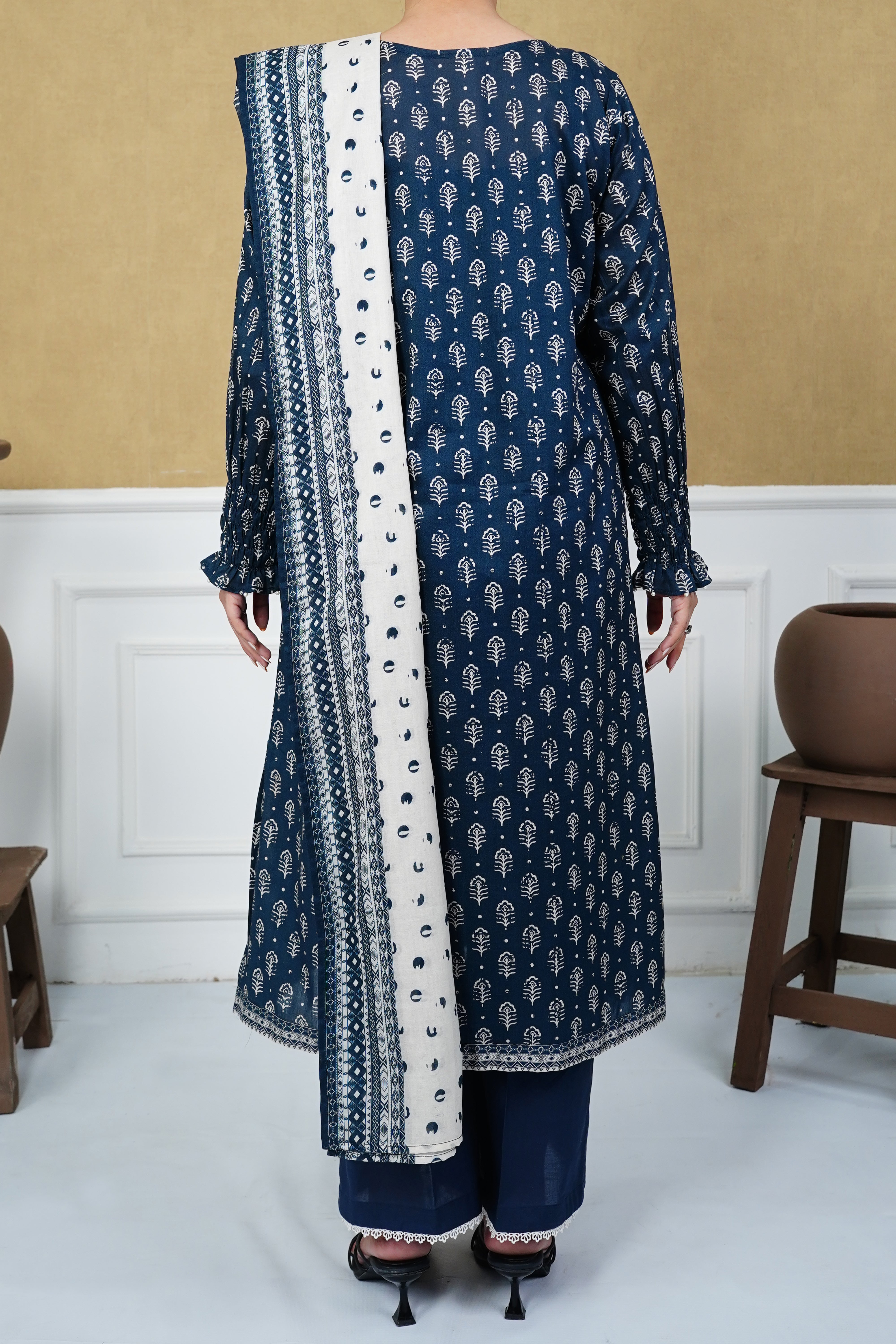 NUSL3213 Printed Lawn Suit - Unstitched 3Pc