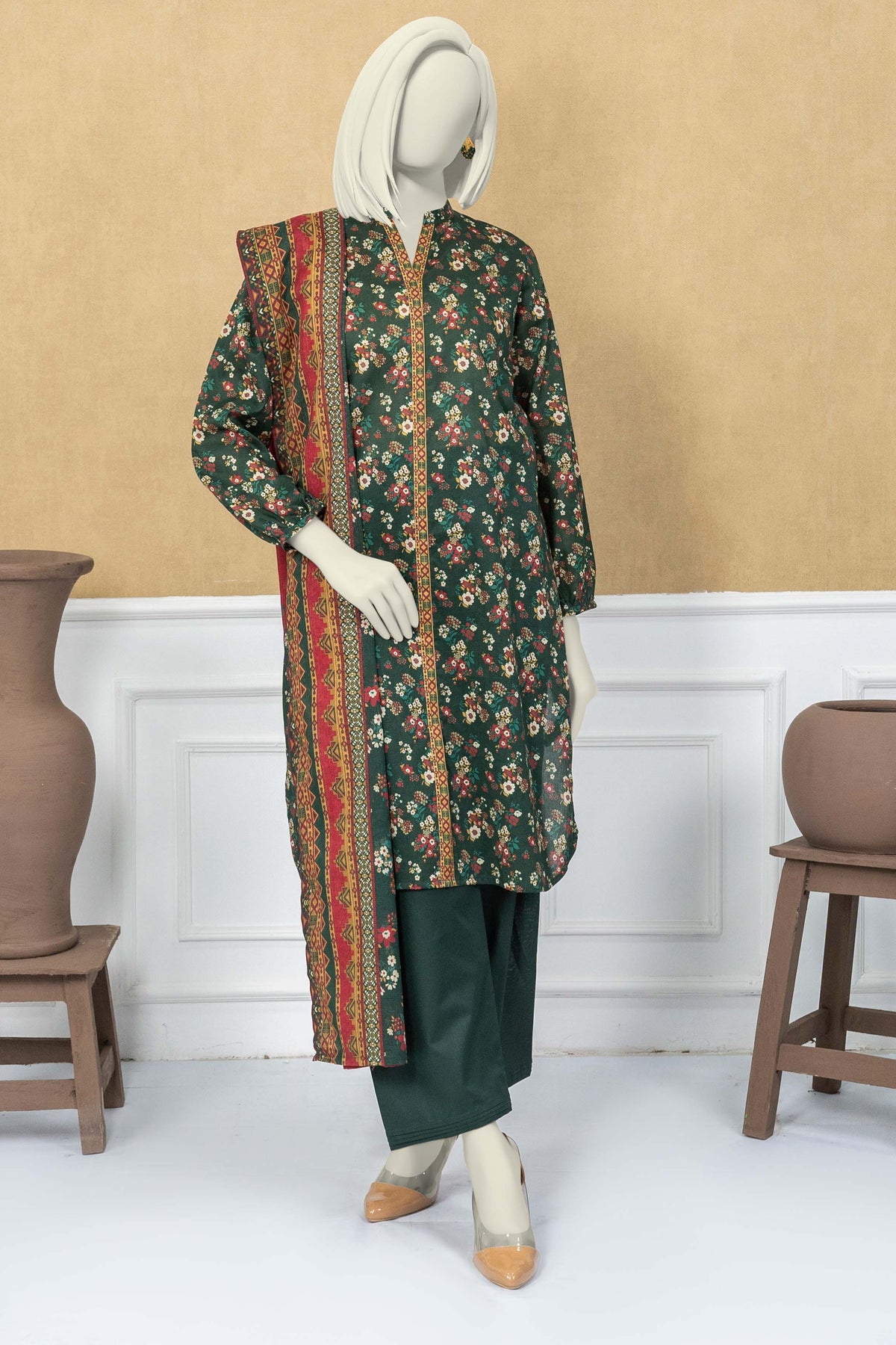 NUSL3217 Printed Lawn Suit - Unstitched 3Pc