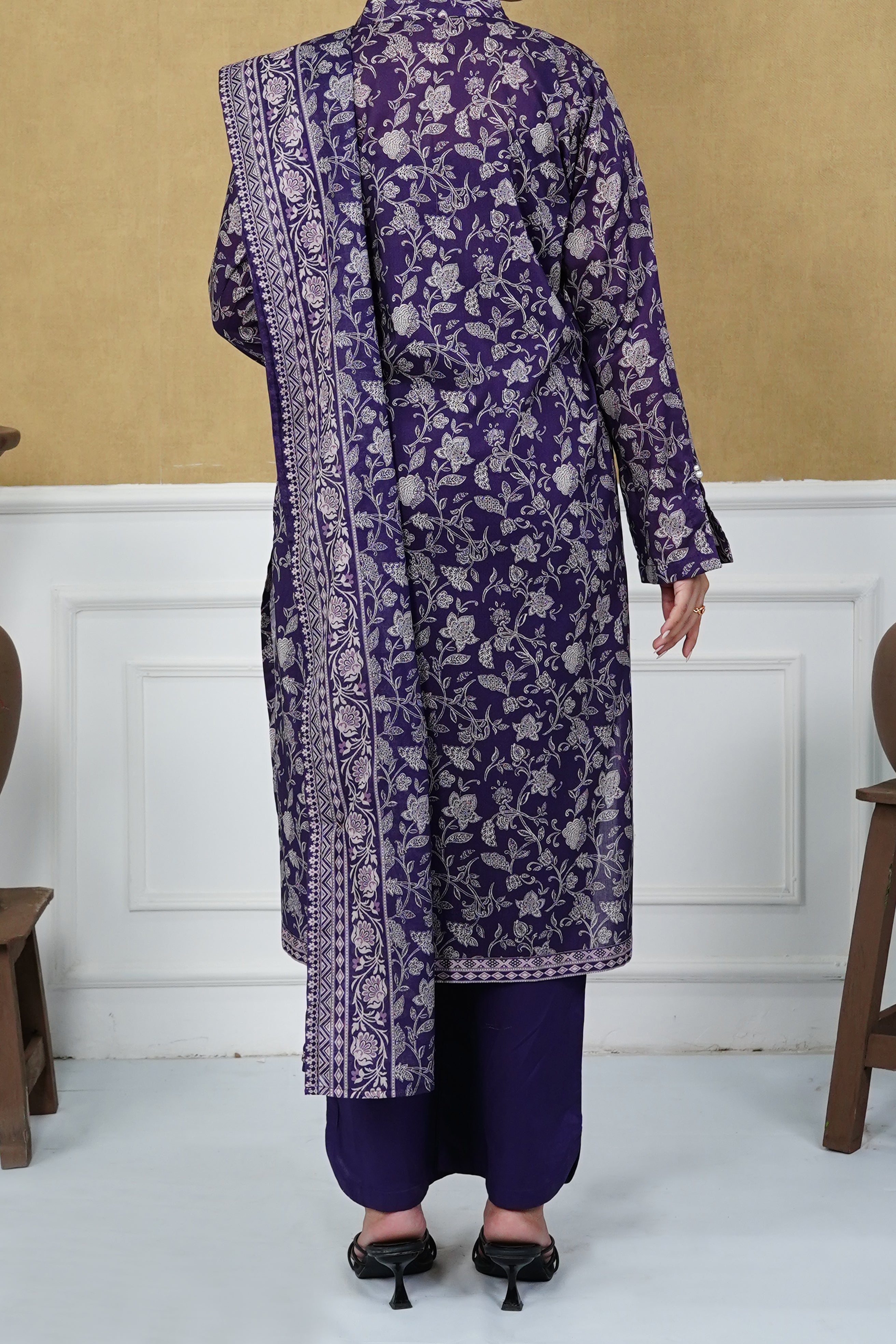NUSL3219 Printed Lawn Suit - Unstitched 3Pc