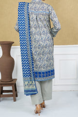 NUSL3215 Printed Lawn Suit - Unstitched 3Pc