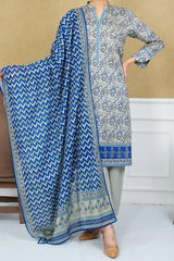 NUSL3215 Printed Lawn Suit - Unstitched 3Pc