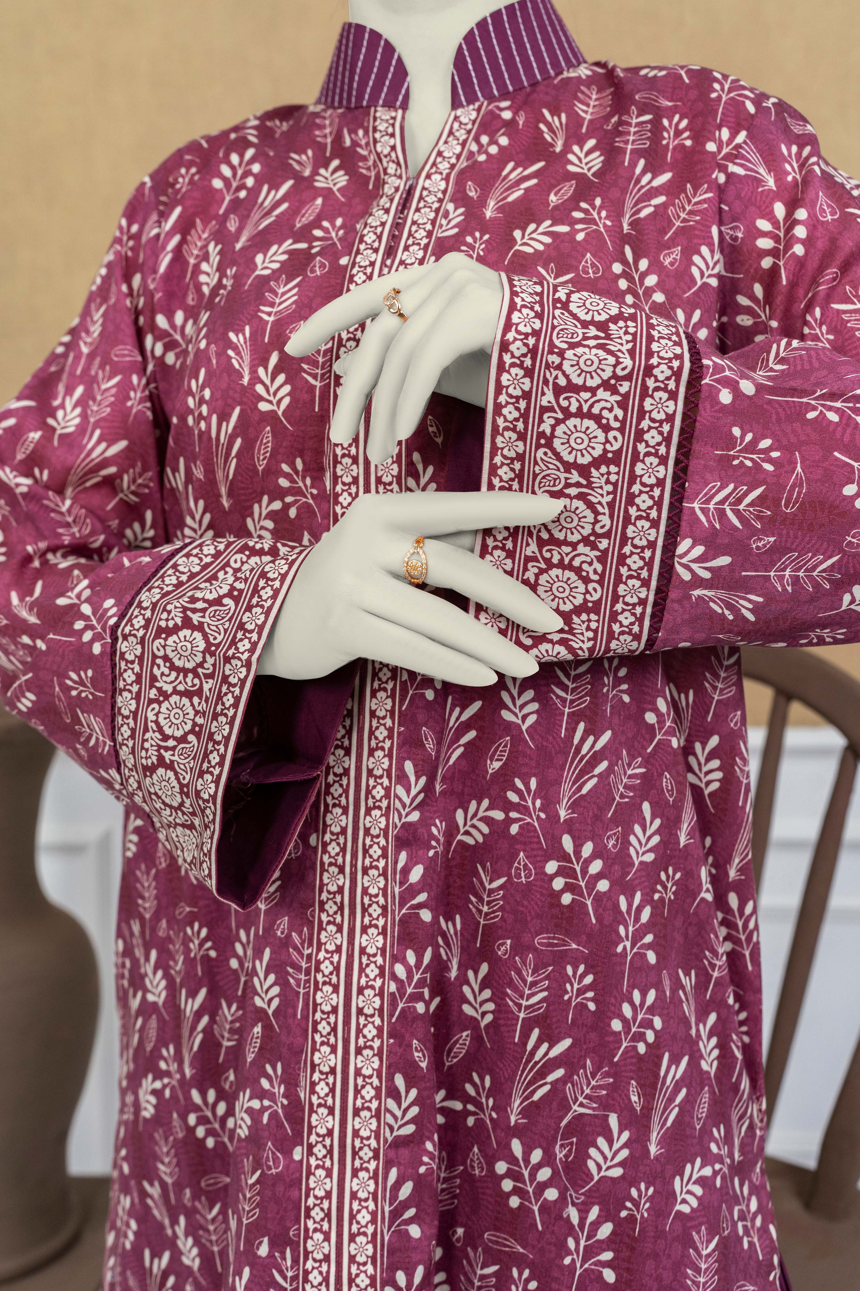 NUSL3214 Printed Lawn Suit - Unstitched 3Pc