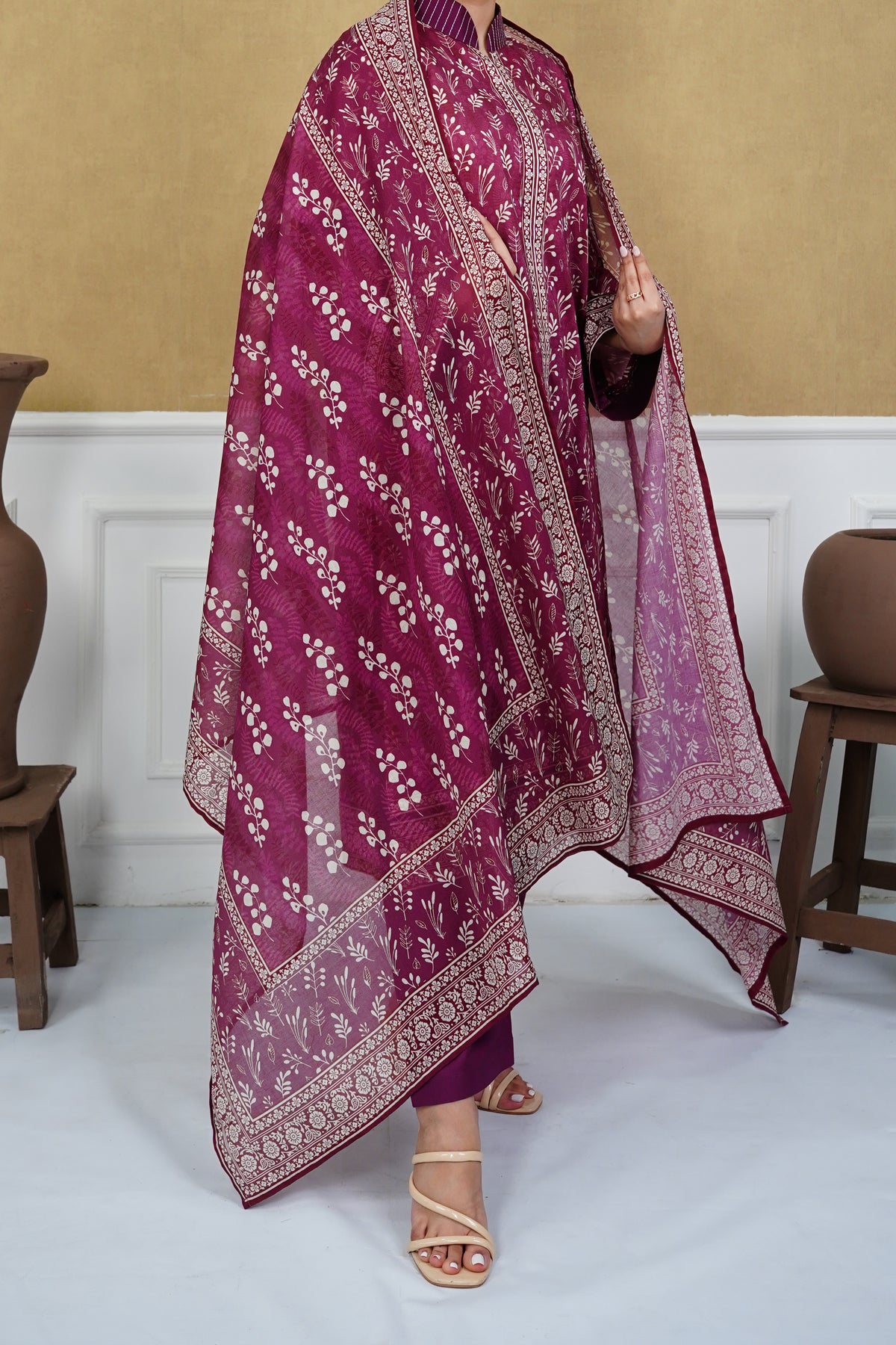 NUSL3214 Printed Lawn Suit - Unstitched 3Pc