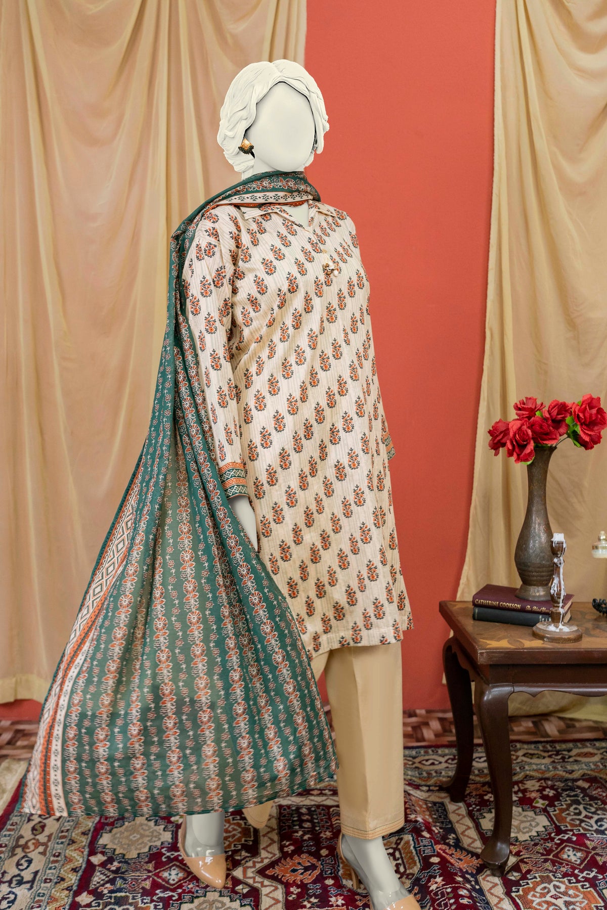 NUSL3248 Printed Lawn Suit - Unstitched 3Pc