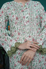 NUSL3232 Printed Lawn Suit - Unstitched 3Pc