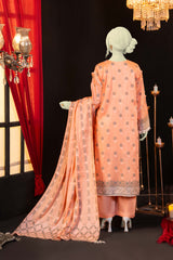 NUSJ3292 Jacquard Lawn Suit - Unstitched 3Pc