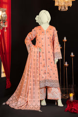 NUSJ3292 Jacquard Lawn Suit - Unstitched 3Pc