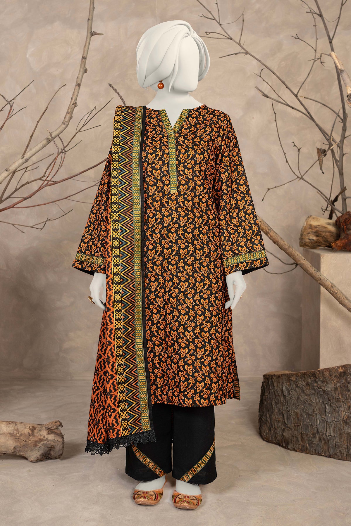 NPWK3017 - Printed Khaddar (Stitched 3Pc)