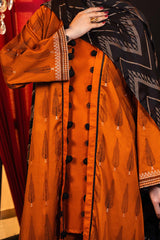 NUSJ3291 Jacquard Lawn Suit - Unstitched 3Pc