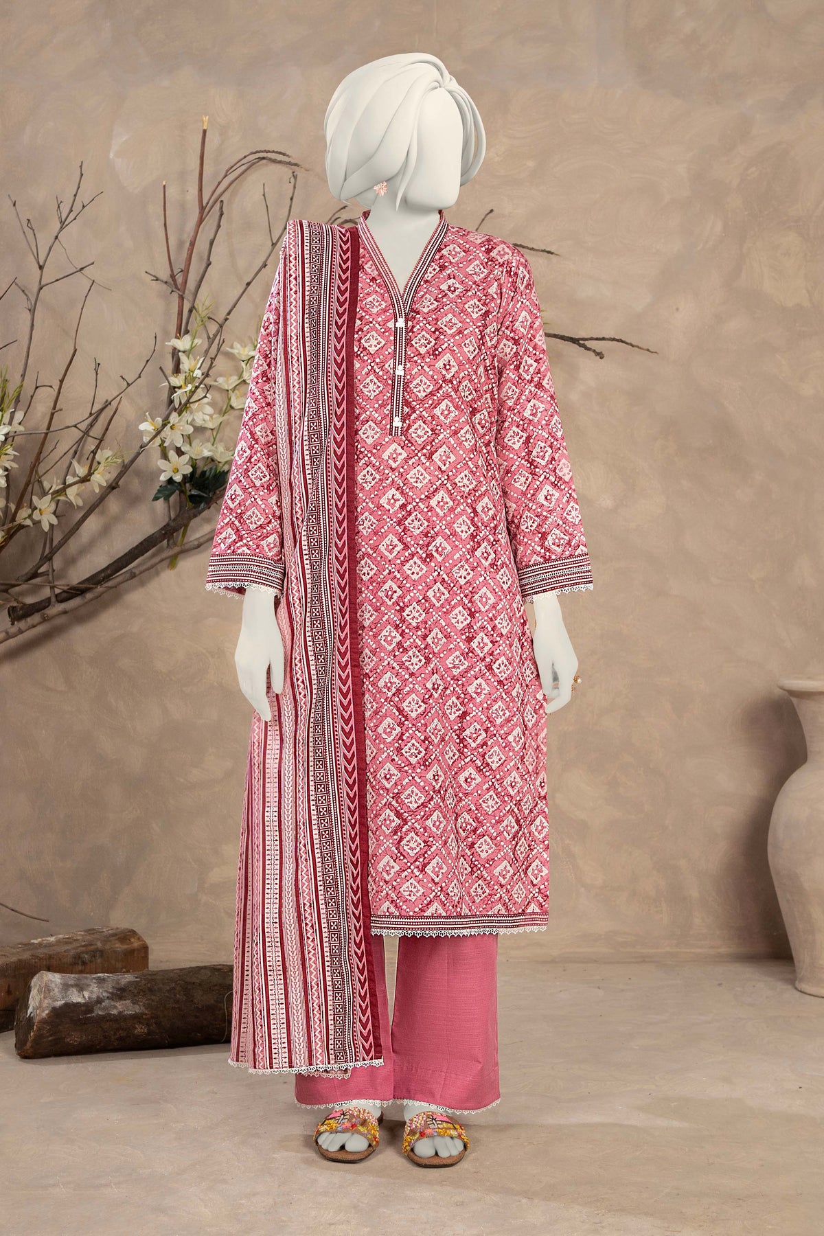 NPWK3018 - Printed Khaddar (Stitched 3Pc)