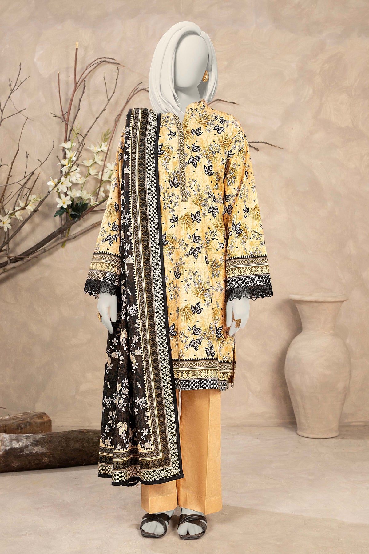 NUW3071 Digital Printed Khaddar Suit - 3 Piece