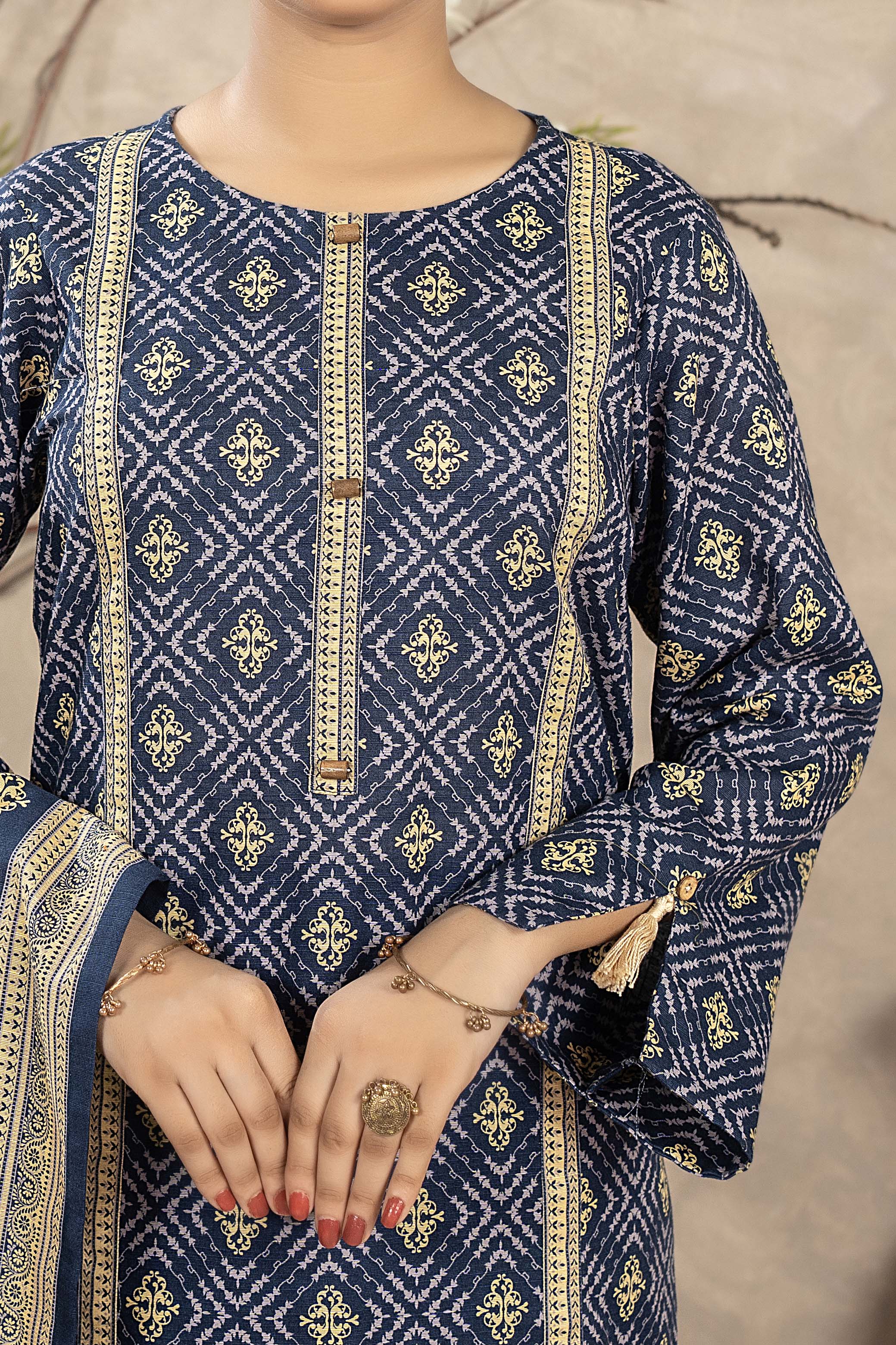 NPWK3046 - Printed Khaddar (Stitched 3Pc)