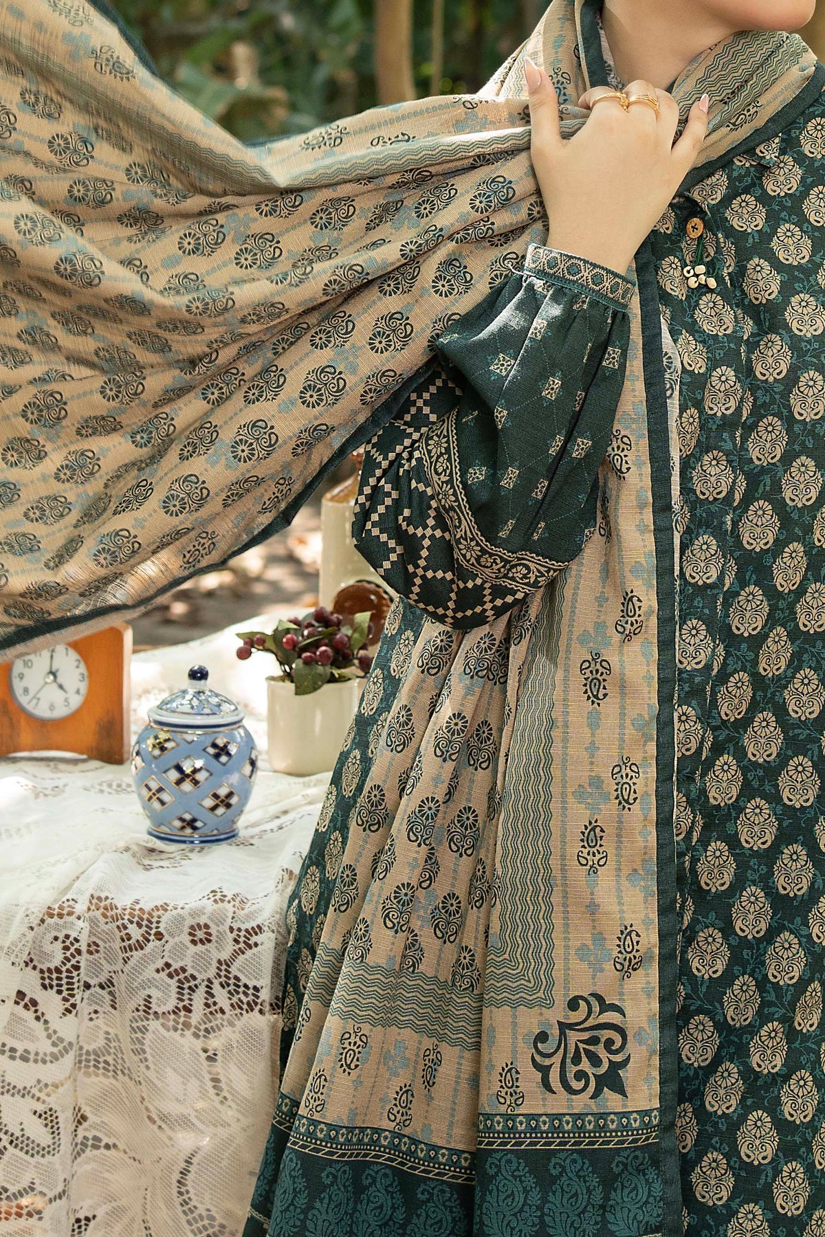 NUW3086 Digital Printed Khaddar Suit - 3 Piece