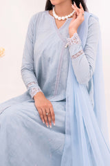 Halo - NPSJ3147 Embroidered Cotton Jacquard Suit ( Stitched 3 Pc)