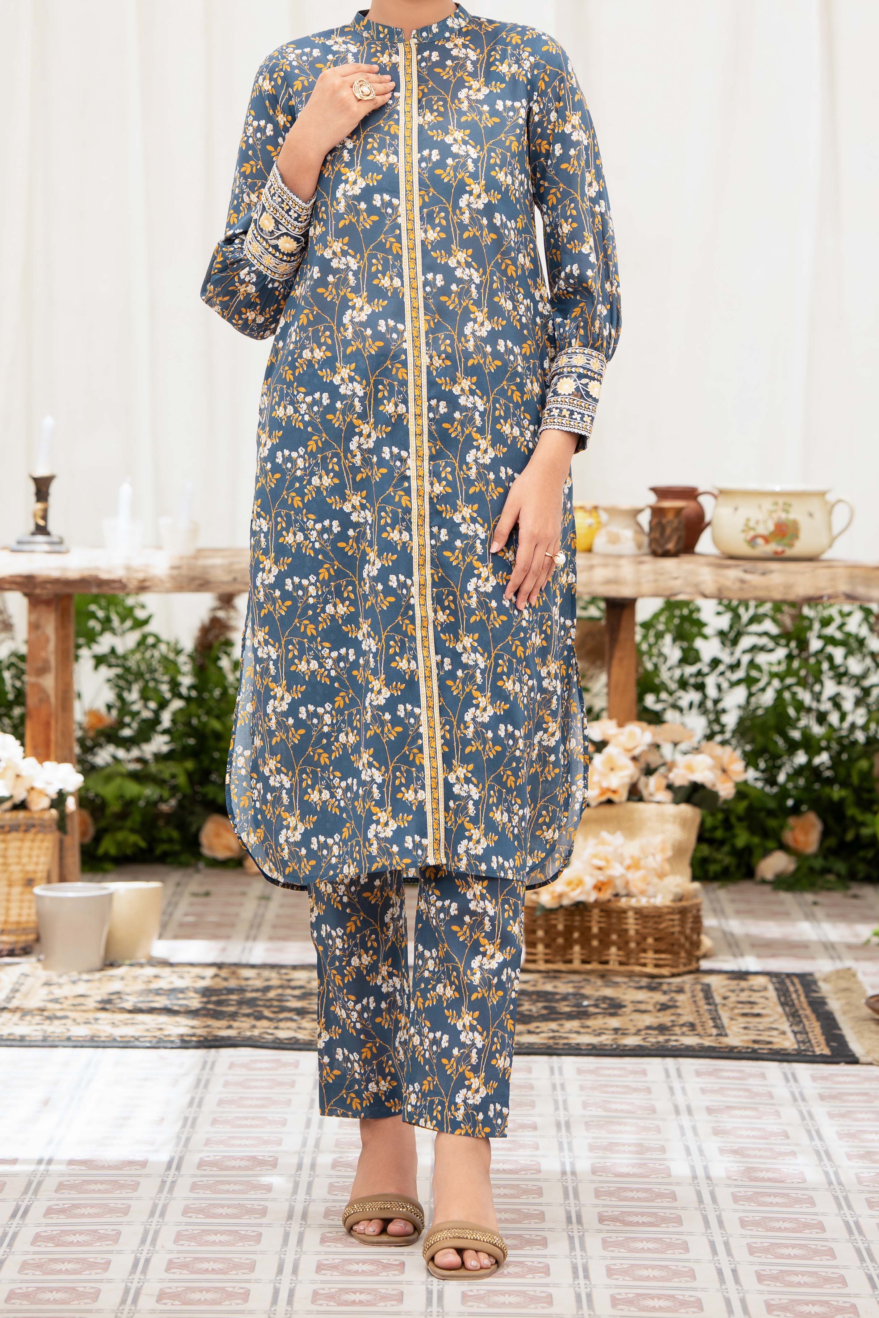 NPSE2093 Embroidered Lawn - Stitched 2 Pc