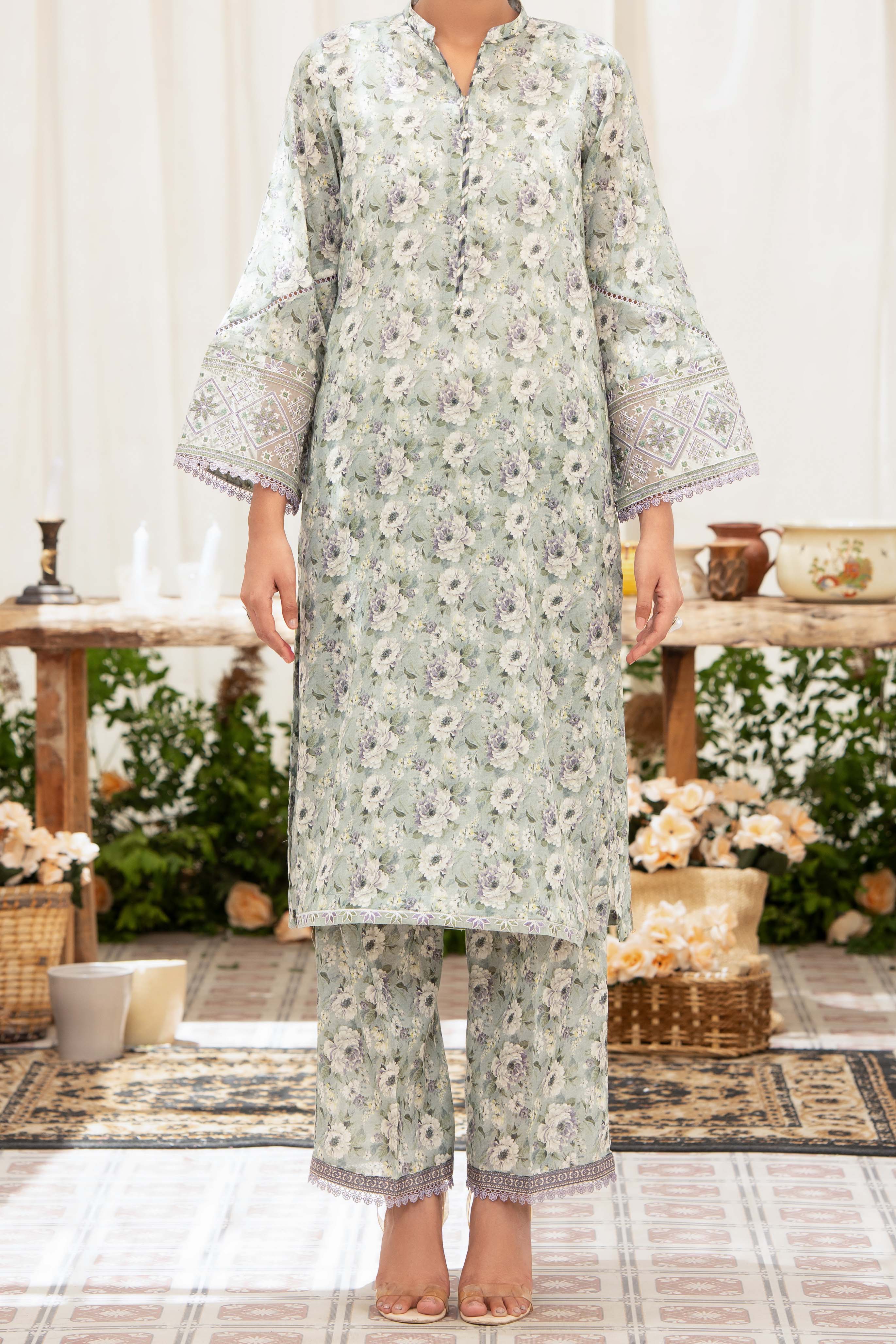 NPSE2092 Embroidered Lawn - Stitched 2 Pc
