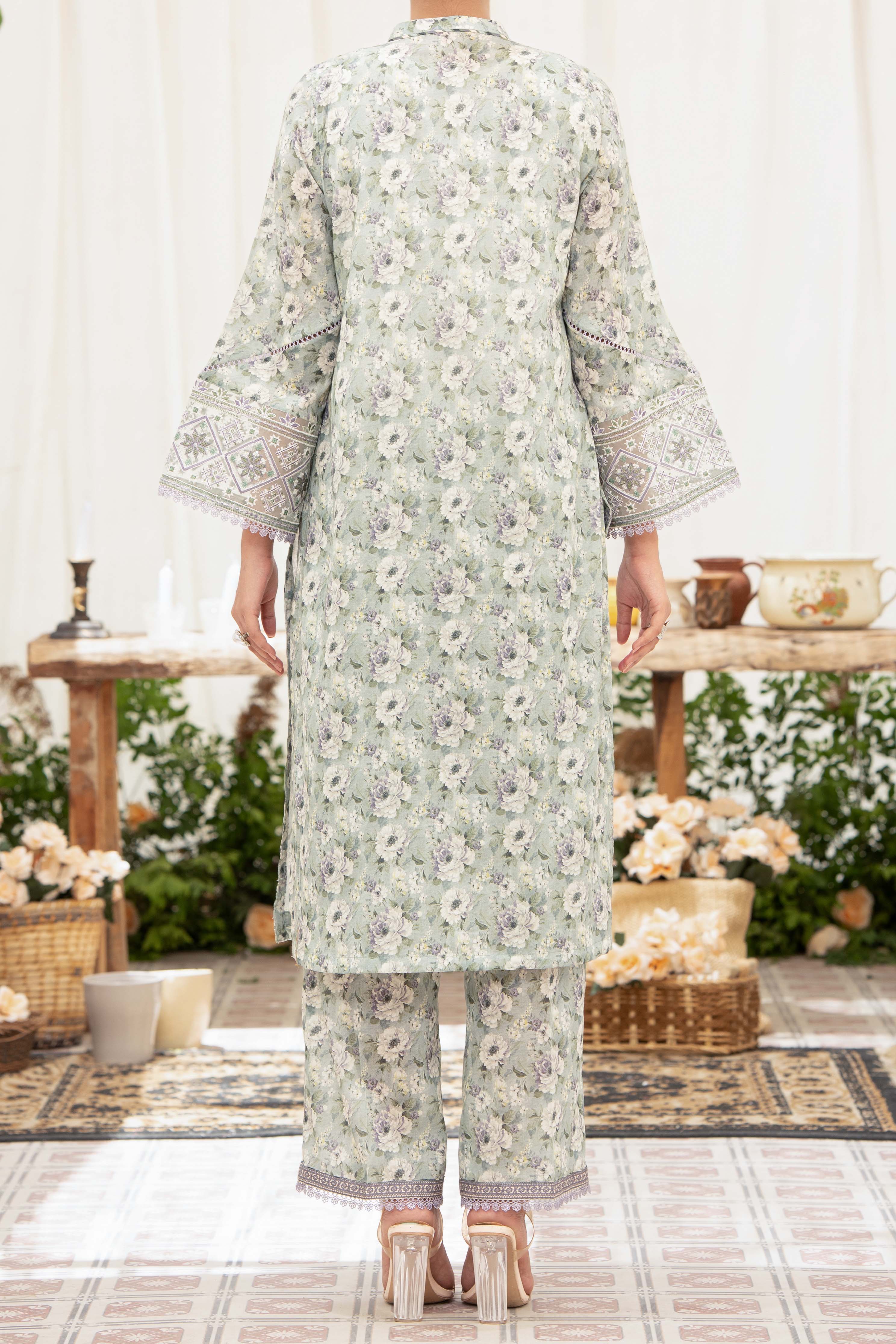 NPSE2092 Embroidered Lawn - Stitched 2 Pc
