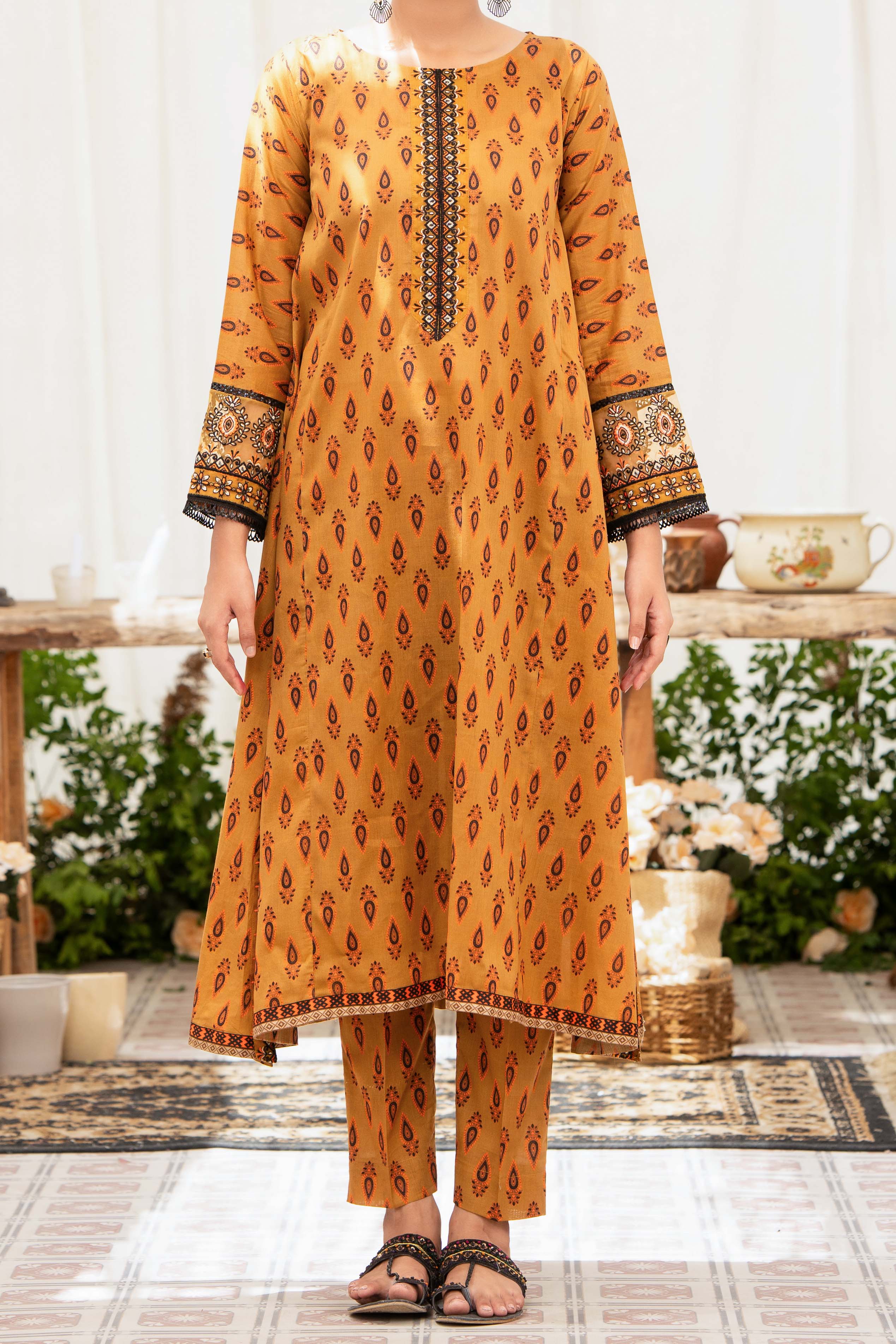 NPSE2091 Embroidered Lawn - Stitched 2 Pc