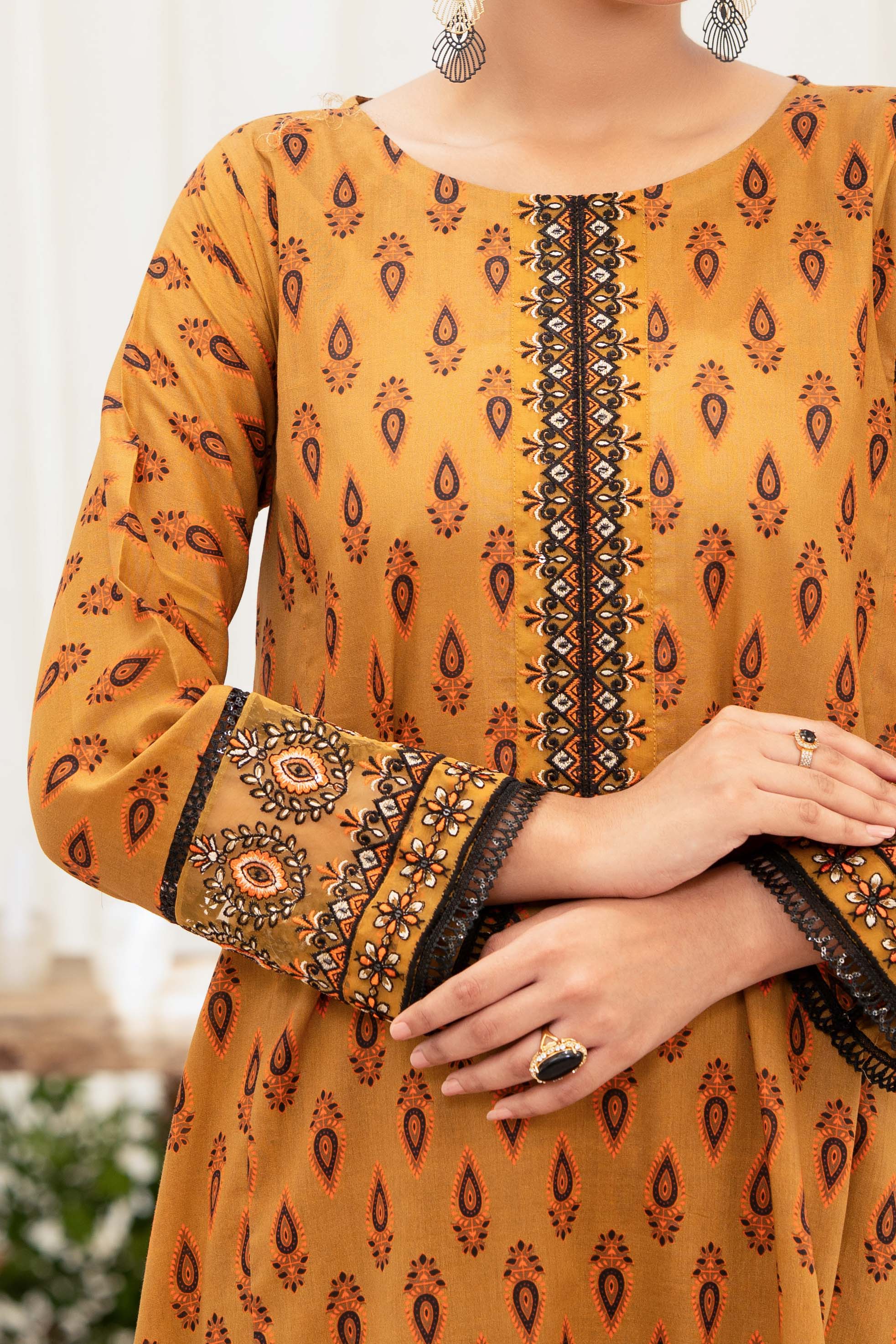 NPSE2091 Embroidered Lawn - Stitched 2 Pc