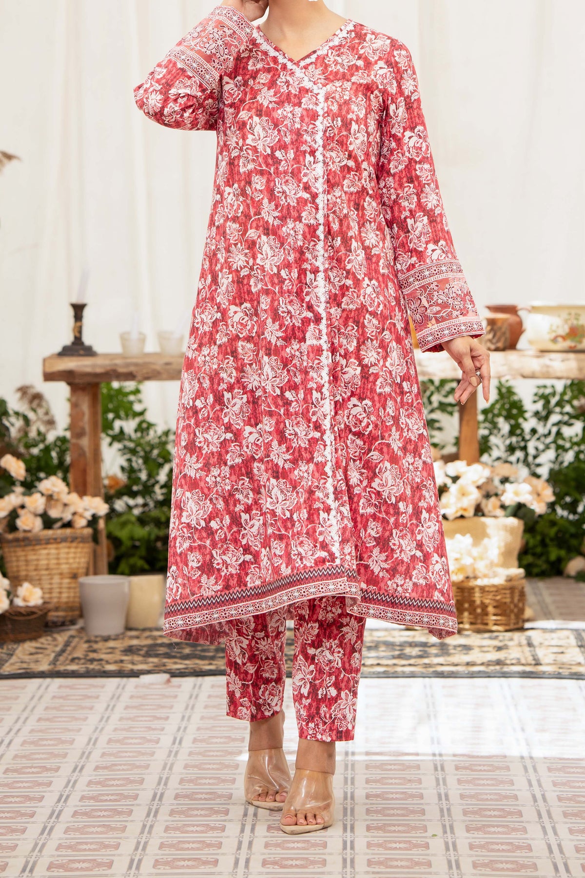 NPSE2094 Embroidered Lawn - Stitched 2 Pc