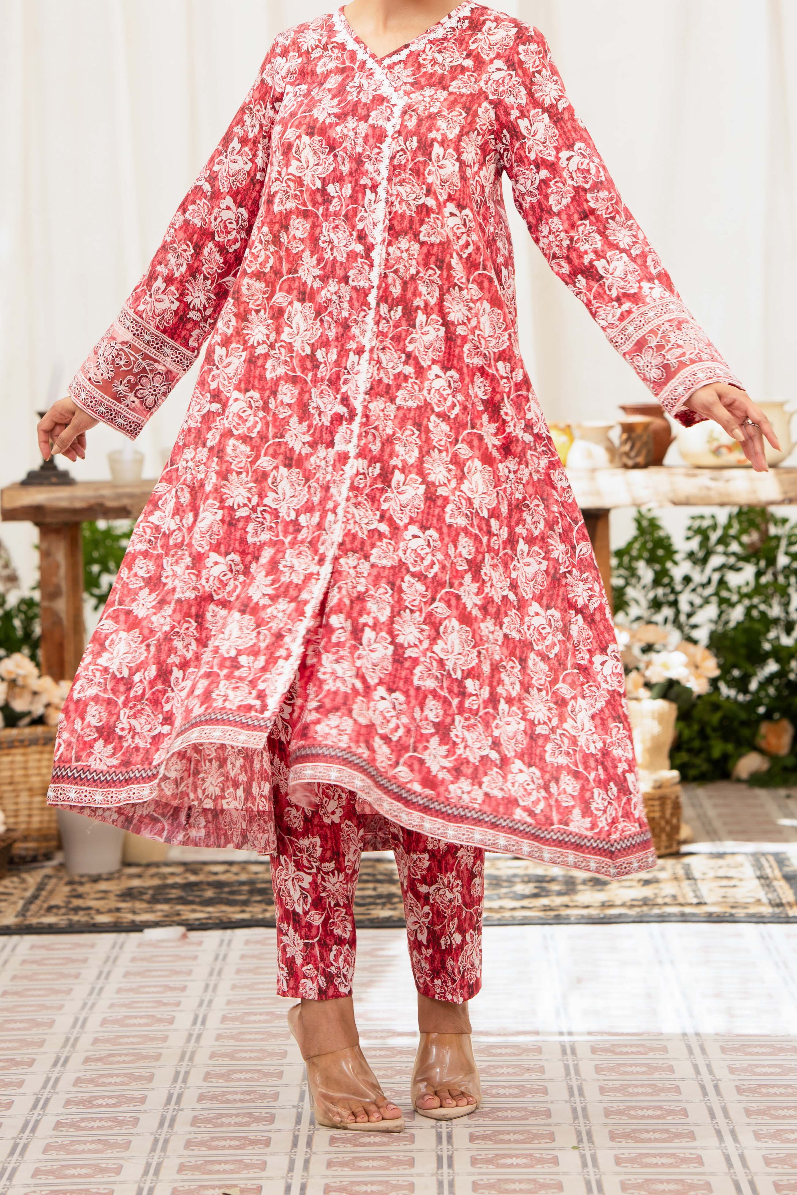 NPSE2094 Embroidered Lawn - Stitched 2 Pc
