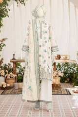 NUSE3311 Embroidered Lawn Suit - Unstitched 3Pc