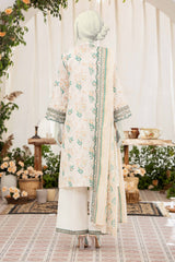 NUSE3311 Embroidered Lawn Suit - Unstitched 3Pc