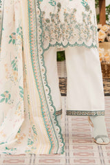 NUSE3311 Embroidered Lawn Suit - Unstitched 3Pc