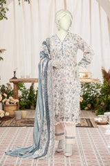 NUSE3313 Embroidered Lawn Suit - Unstitched 3Pc