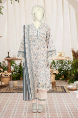 NUSE3313 Embroidered Lawn Suit - Unstitched 3Pc