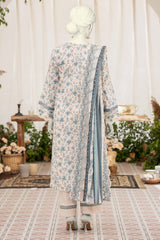 NUSE3313 Embroidered Lawn Suit - Unstitched 3Pc