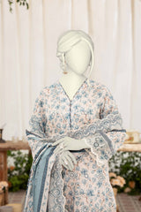 NUSE3313 Embroidered Lawn Suit - Unstitched 3Pc