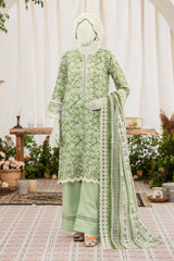 NUSE3312 Embroidered Lawn Suit - Unstitched 3Pc