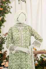 NUSE3312 Embroidered Lawn Suit - Unstitched 3Pc