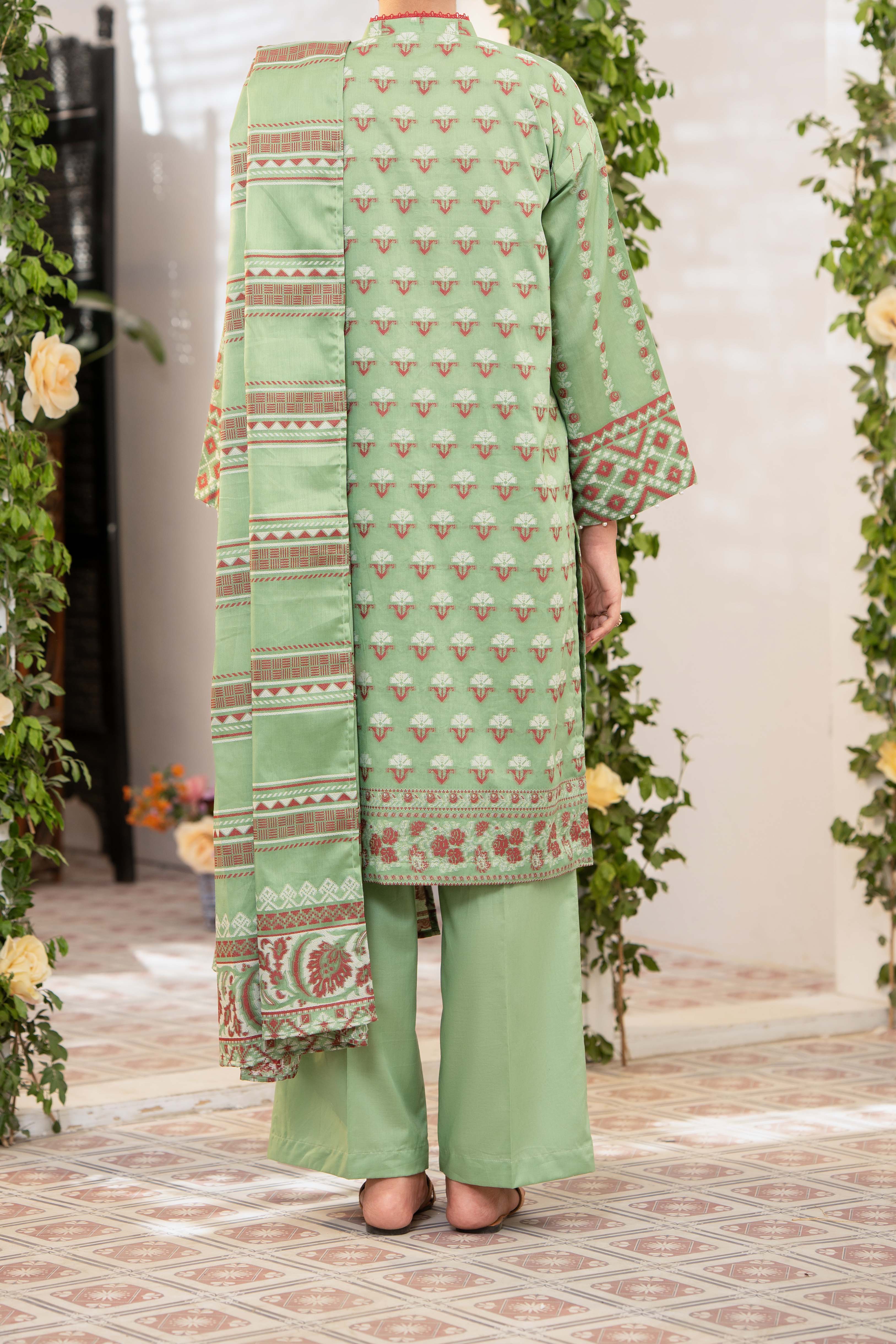 NPSJ3121 Lawn Jacquard - Stitched 3Pc