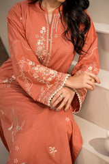 Npsde2107 Embroidered Dobby Lawn - Stitched 2Pc