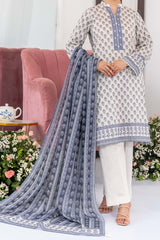 NUSL3344 Printed Lawn Suit - Unstitched 3Pc