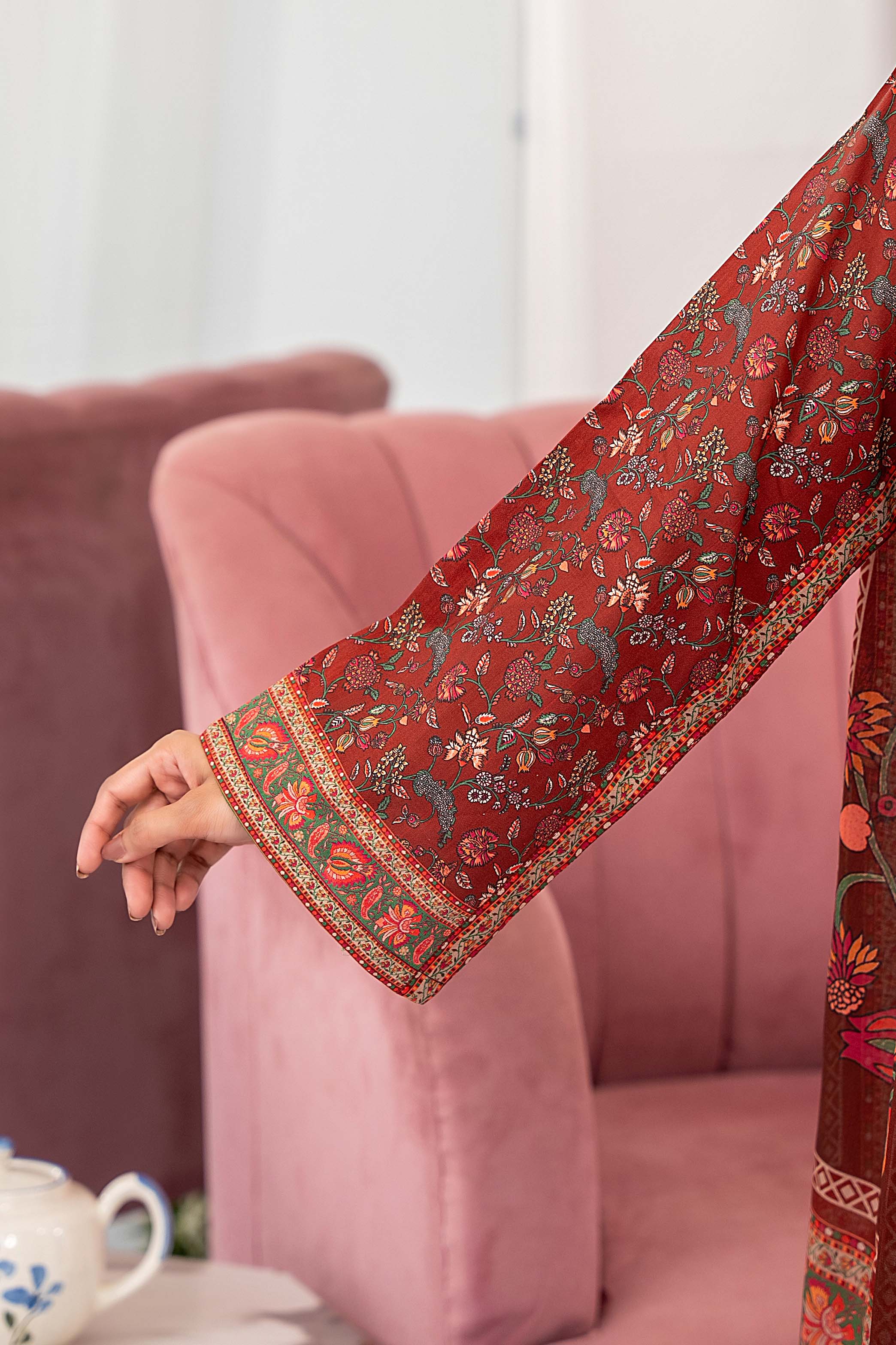 NUSL3335 Printed Lawn Suit - Unstitched 3Pc